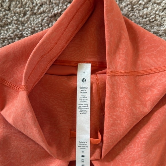 Lululemon Wunder Train High-Rise Short 6" in Crunch Warm Coral - Picture 8 of 11